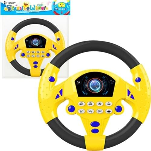 Portable Simulated Driving Steering Wheel Copilot Toy, Simulated Driving Controller, Childrens Educational Sounding Toy