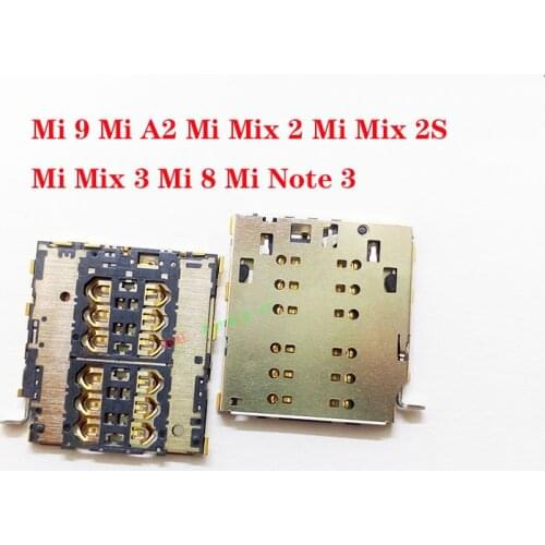 For xiaomi Mi 9 Mi A2 Mi Mix 2 Mi Mix 2S Mi Mix 3 Mi 8 Mi Note 3 SIM card Socket Reader Holder Slot Tray Replacement