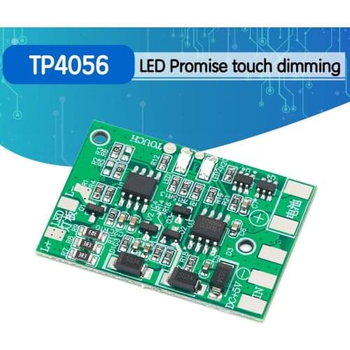 DC LED with charging protection TC4056 TP4056 touch dimming lamp control panel DIY repair general desk lamp circuit