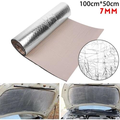 7mm Car Truck Firewall Heat Sound Insulation Mat Noise Insulation Wool Protective Car Heat Sound Thermal Proofing PadMat 100*50
