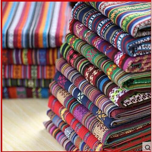 SMTA 0 Cotton Fabric The Cloth Patchwork Fabrics By The Meter Fabric For Needlework For Furniture National Wind Fabric 100*150cm
