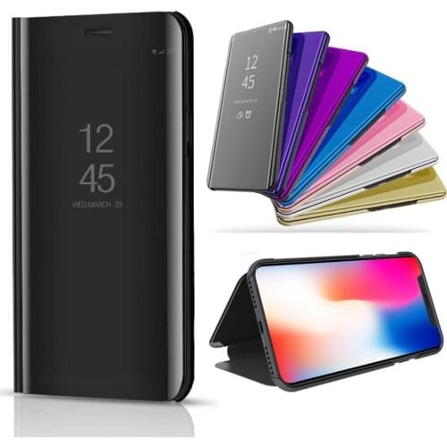 Honor Play Smart Flip Stand Mirror Case For Huawei Honor Play Case Clear View PU Leather Cover For Huawei Honor Play Case Cover