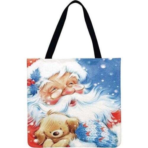 Women Shoulder Bag Christmas Pattern Printed Shoulder Shopping Bag Casual Ladies Large Capacity Tote Handbags dropshipping