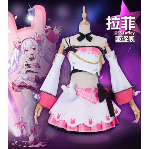 Anime Azur Lane Laffey Idol Group SJ Bunny Suit Lovely Uniform Lolita Dress Cosplay Costume Women Halloween Free Shipping 2019