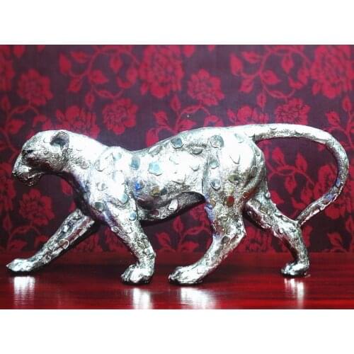 Southeast Asia Golden Panther Flock Thai Home Fortune Office Opening Process Gift Genuine Hunting Leopard Decoration