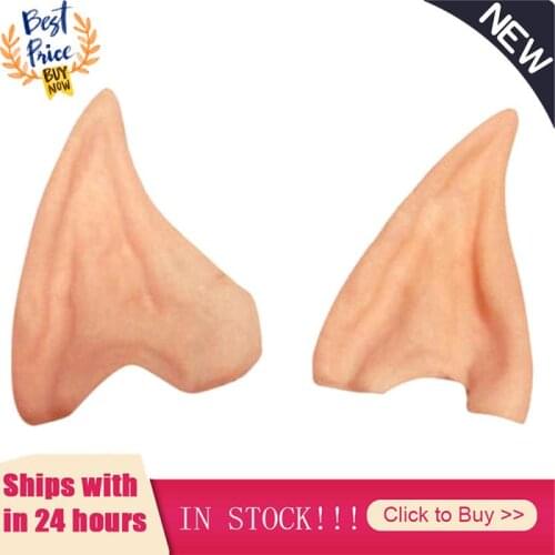 1Pair Halloween Latex Elf Ears High Simulation Soft Harmless False Ears Props Fairy Angel Dress Up Cosplay Christmas Decor Tools