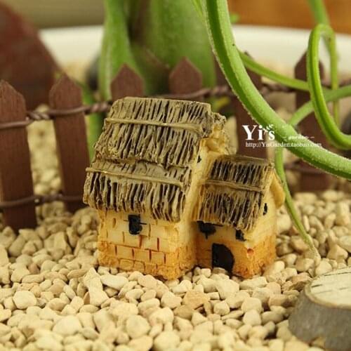 1 pcs banda House Fairy Garden Potted plant Miniature Craft Micro Cottage Landscape Decoration For DIY Resin Crafts