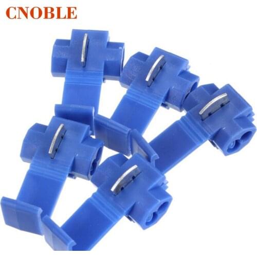 100PCSHigh Quality 50pcs/Set Blue Scotch Lock Wire Connectors Quick Splice Terminals Crimp G14 18-14 AWG Hard Soft 0.75-2.5 Wire