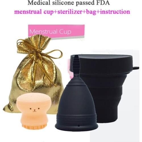 2pcs Women Cup Medical Silicone Menstrual Cup Feminine Hygiene Copa Menstrual De Silicona Medica Reusable Menstrual Period Cups