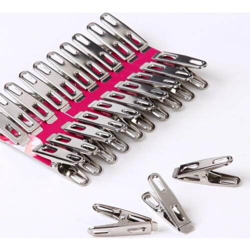 20pcs/lot stainless steel small clip clothes clip Small clothes clothing windproof clip sandwich socks clip