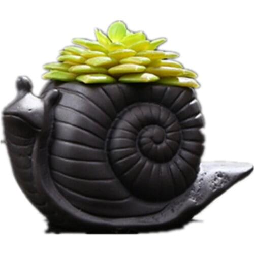 3D Animal Snail Craft Gardening flower pot Silicone Mold for Concrete Planter Molds DIY Cement Vase Mould