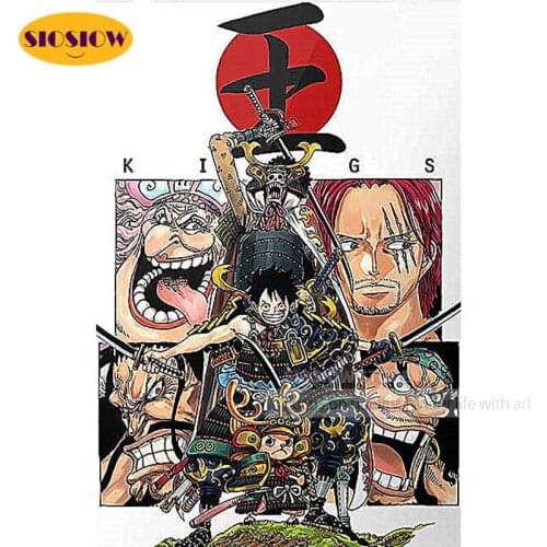 One Piece Anime 5d Diy Diamond Painting Yonko Shanks Full Square Daimond Embroidery Japanese Cross Stitch Boyfriend Gift For Men