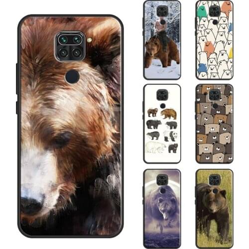 Grizzly Bear Case For Xiaomi Redmi Note 9 Pro 7 8 Pro 8T 9S Note 10 Pro Coque For Redmi 9A 9C 9T 7A 8A