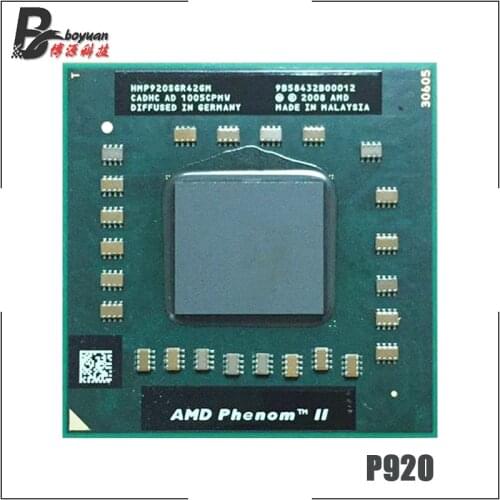 AMD Phenom II Quad-Core Mobile P920 1.6 GHz Quad-Core Quad-Thread CPU Processor HMP920SGR42GM Socket S1
