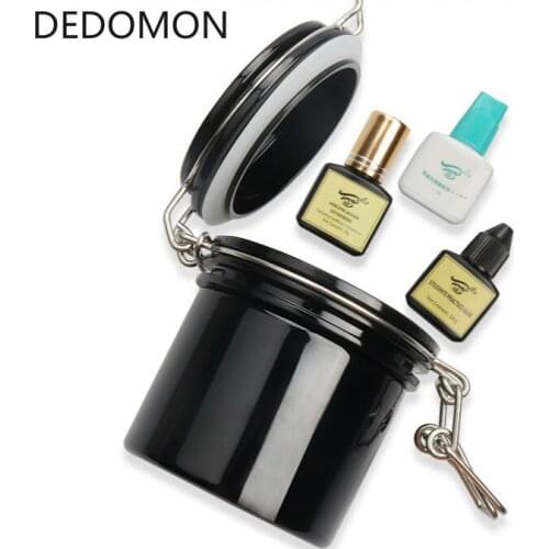Individual Adhesive Stand Eyelash Extension Activated Sealed Storage Eyelash Glue Storage Tank Jar Container Makeup Tool