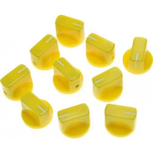 KAISH 10x Guitar AMP Effect Pedal Knobs Davies 1510 Style Pointer Knob Yellow