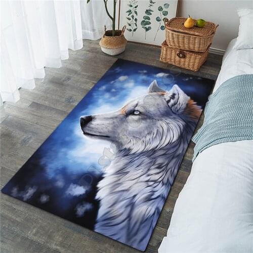 Wolf Area Rug 3D All Over Printed Non-slip Mat Dining Room Living Room Soft Bedroom Carpet 07