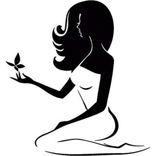 Beautiful Women Girl Butterfly Car Sticker Decal Rear Windshield Rood Decor Removable AL328