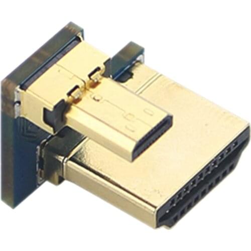 HOT-Pastall HDMI Adapter for Raspberry Pi 4B, HDMI Male to Mini HDMI Male Adaptor Converter High Speed Connector