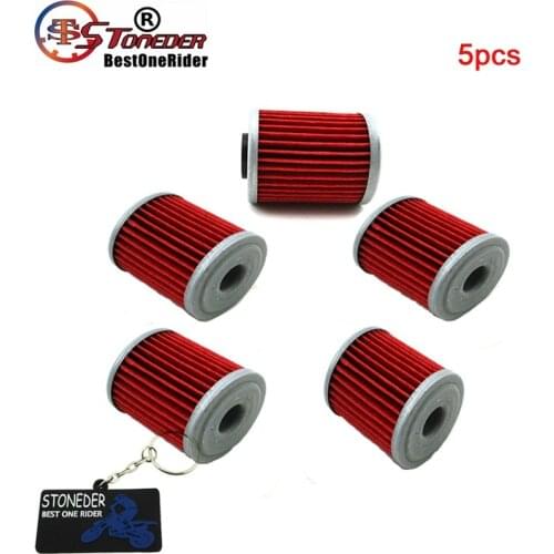 STONEDER 5x Oil Filter For KAWASAKI KX450F KX250F KX250 SUZUKI RMZ450 RMZ250 RMX450Z FL125 SDW BETA EVO 250 300 SPORT 4 STROKE