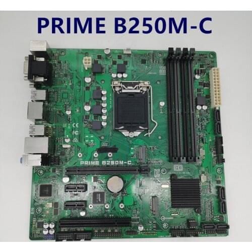 For Asus PRIME B250M-C Desktop Motherboard Intel B250 B250M DDR4 LGA 1151 USB3.0 SATA3 Original Used board