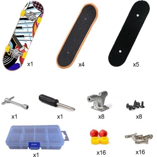 DIY Mini Fingerboard Set with Tools Desktop Skateboard Early Educational Toy for Children Over 3