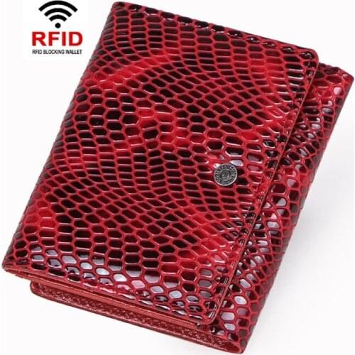 RFID anti-theft brushed leather ladies wallet multifunctional womens coin purse