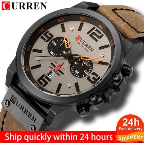 Fashion Classic Chronograph Watch Men Brand Sport CURREN 8314 Mens Watches Casual Quartz Wristwatch Male Clock Reloj Hombre