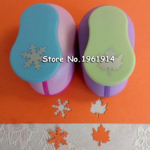 2pcs(2.5cm) snowflake and maple shape craft punch set Punch Craft Scrapbooking school Paper Puncher eva hole punch free shipping