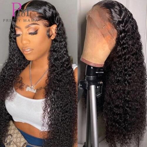 30 32 Inch Jerry Curly Lace Front Wig Human Hair Brazilian 13x4 Lace Frontal Wigs 4x4 Human Hair Lace Closure Wig Preplucked 180