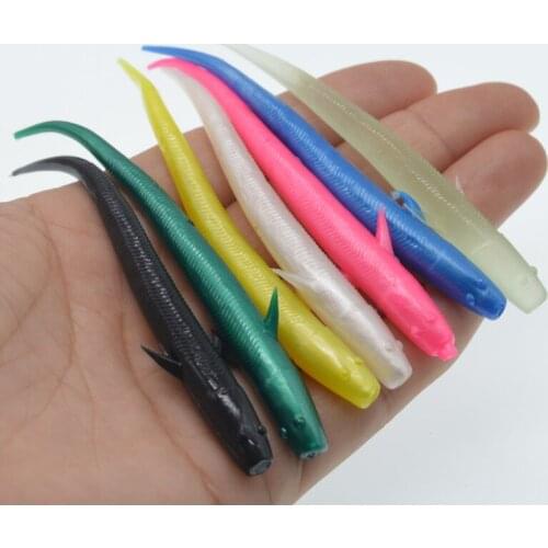 Fishing Lure Loach Black Pearl White Soft Bait Simulation Mud Fish 10 Pieces Bag 7cm/10cm Worm Grub
