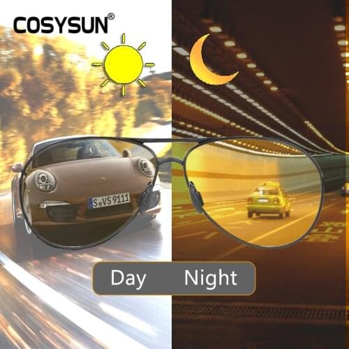 All Weather Pilot Photochromic Sunglasses Man Polarized Night Vision Goggle Men Oculos Driver Driving Glasses Gafas De Sol