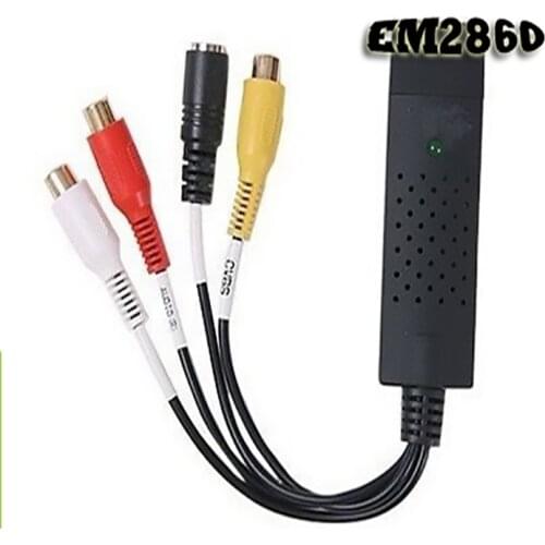 DC60 USB 2.0 USB2.0 Video Card Capture grabber Card Converter DVD VHS TV card Adapter with chipset EM2860 SC7113 for Win7
