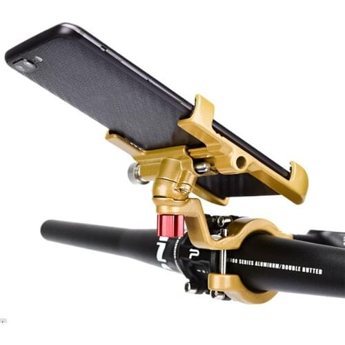 New Aluminum Bike Bicycle Phone Holder Motorcycle Rearview Holder Mount 360 Degree Rotatable Handlebar For Phone GPS Phone Stand