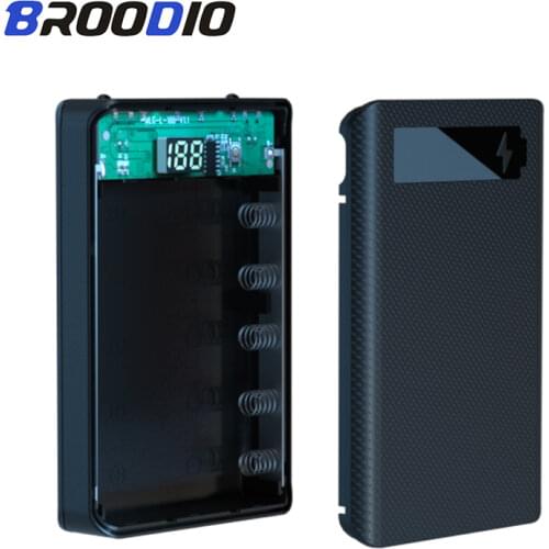 5*18650 Dual USB Power Bank Case Mobile Phone Charger DIY Shell With Digital Display Screen 18650 battery Holder Charging Box
