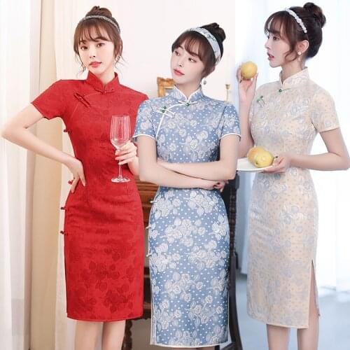 Women Chinese Dress Multicolor Lace Handmade Buttons Qipao Cheongsam Plus Size 3xl Vestido China Clothing Qipao Sexy Dress