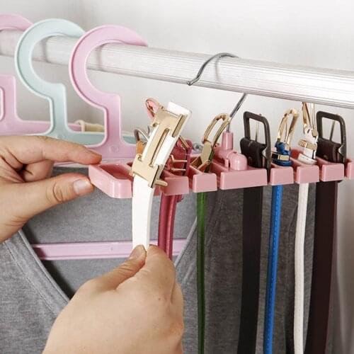 1Pcs Multifuction Wardrobe Finishing Racks Rotating Space Saver Storage Rack Portable Ties Closet Holder Tie Belt Organizer