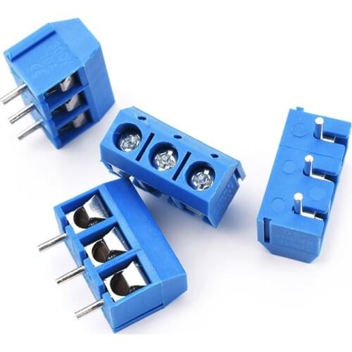 10pcs ABS KF301-3P 5.0mm 3 Pin Connect Terminal Screw Terminal Connector KF301-5.0-3P PCB Mount Terminal Block Connector