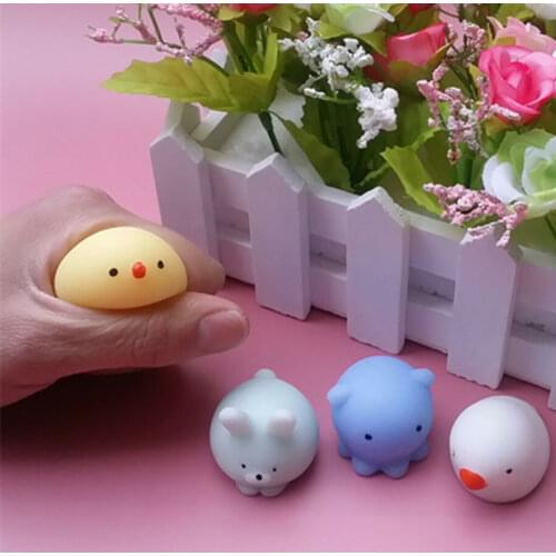 5PCS Funny Cartoon Animal Vent Squeezing Decompression Toy Dolls Gags & Practical Jokes Toys