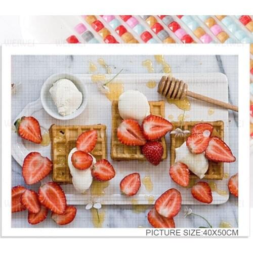 Fruit Honey 5D Diy Full Round Square Diamond Painting Home Decoration Wall Art Food Juice Mosaic Sticker Diamond Embroidery Art
