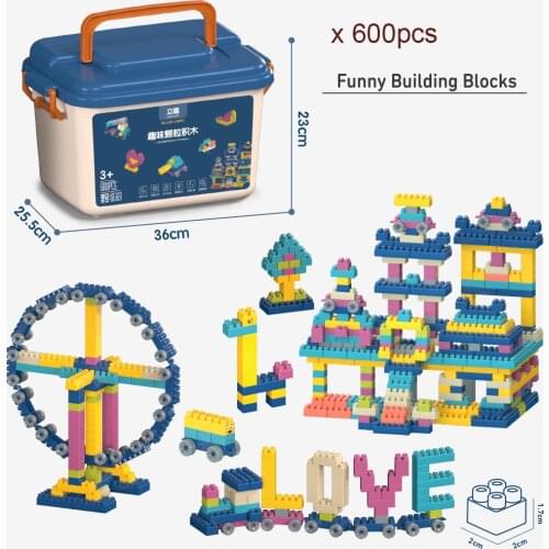 88~600PCS DIY Funny Building Blocks Toy Creative Colorful Bulk Bricks Creator Educational Toys for Kids Kindergarten Baby Gift