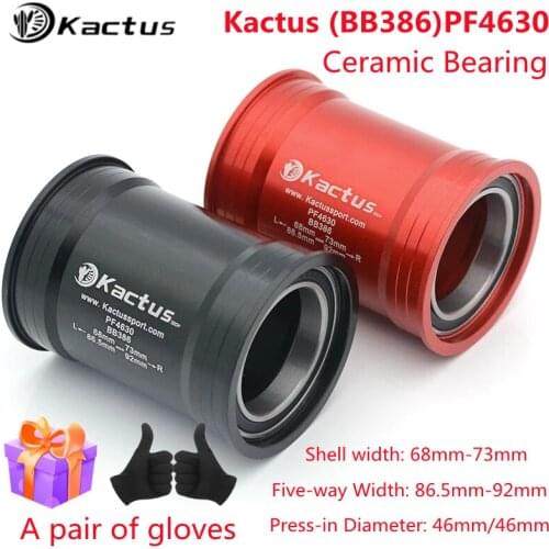 Kactus BB386 Axis30mm Adapter Bicycle Bottom Ceramic Bearing sealed Press fit 46mm suitable for 386 Frame SRAM MTB Road Chainset