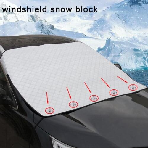 Car Windshield Snow Cover Snow Proof Thick For Blocking Wind Rain Frost Sun Protection Anti-icing Front Windscreen Cover
