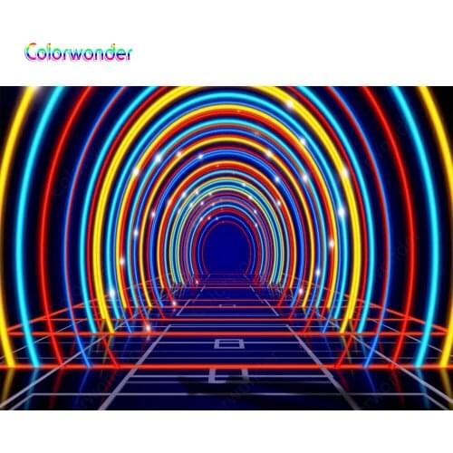 Daerk Purple Backgrounds Red Blue Yellow Laser Door Modern Glass Photography Twinkle Stars Glitter Backdrops for Photocall Prop