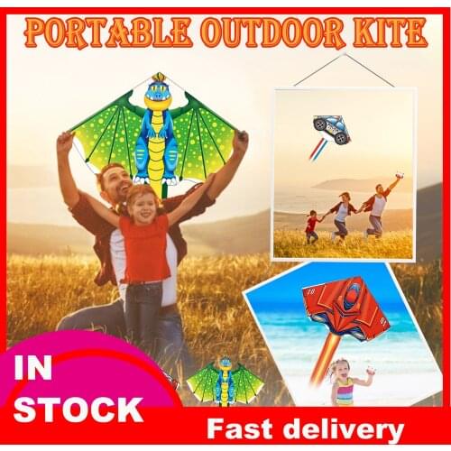 Kite cerf volant vlieger 3D Dragon cartoon Kite Kids Toy Fun Outdoor Flying Activity Game Children With Tail воздушный змей