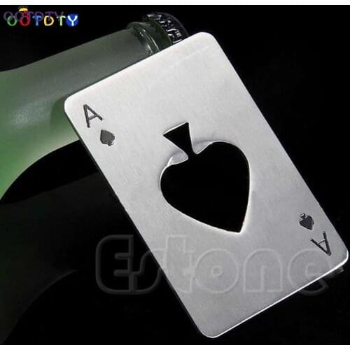 Playing Card Ace of Spades Poker Bottle Soda Beer Cap Opener Home Bar Tool Gift Nov
