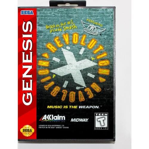 Revolution X with Retail Box 16bit MD Game Card For Sega Mega Drive/ Genesis