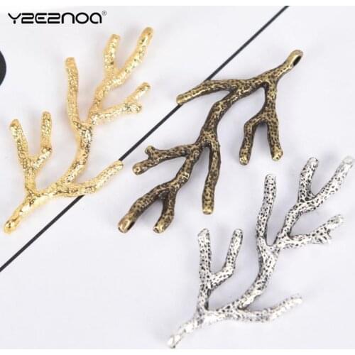 10Pcs/Set Jewelry Finding Making Craft Vintage Alloy Branch Charms Pendant DIY Bracelet Necklace Accessaries