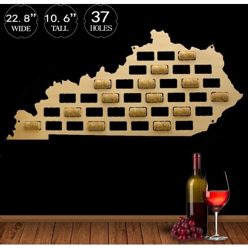 Kentucky of the United States Wine Cork Map Rustic Kentucky Sign Wine Cork Home Decor Wood Cutout Multiple Sizes Cork Holder