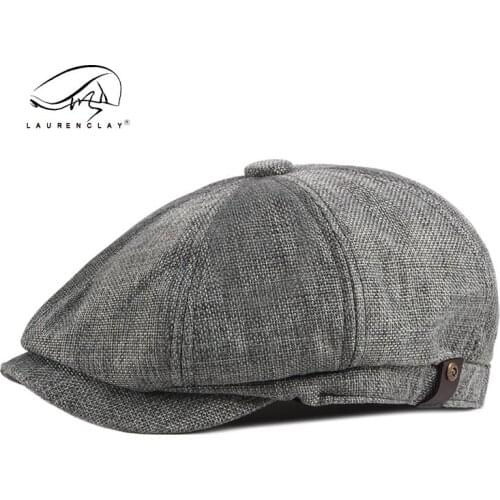 Octagonal cap mens spring and summer thin breathable imitation duck tongue cap mens British retro leisure Beret children